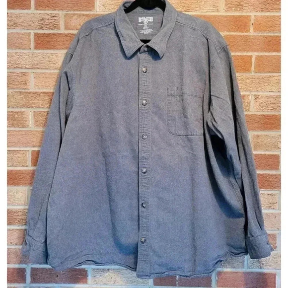 Duluth Trading Co. Shirt Men's Size 3XL Grey Button Up Long Sleeve - Picture 1 of 6